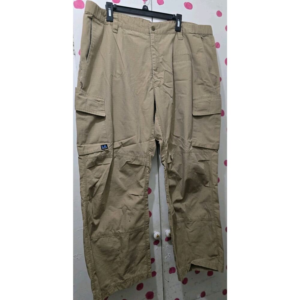 LA Police Gear Mens sz 44 Pants Beige Cargo Work Utility Straight Leg